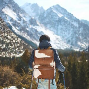 Cowhide backpack